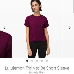 Lululemon Train to Be Short Sleeve